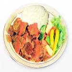 Kebab with rice