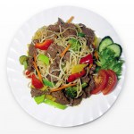 Fried noodles with beef